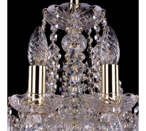 Подвесная люстра Bohemia Ivele Crystal 1413/10/165/G/Leafs 1413