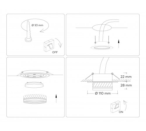 Встраиваемый светильник Ambrella Light TN5219 TN