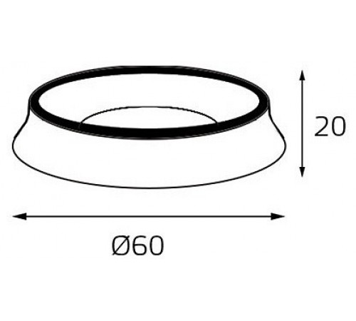 Кольцо декоративное Italline M03-046 ring black M03-046