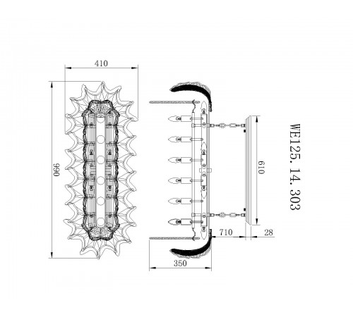 Подвесная люстра Wertmark WE125.14.303 Alexia