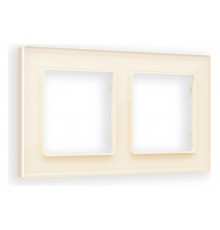 Рамка на 2 поста Ambrella Volt AF330302 Platos Стекло органическое