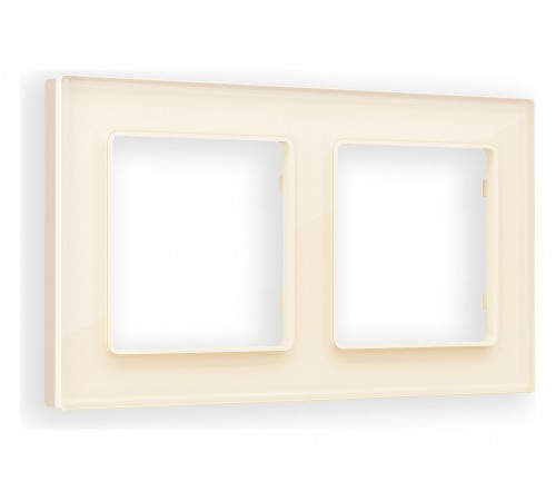 Рамка на 2 поста Ambrella Volt AF330302 Platos Стекло органическое