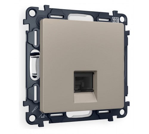 Розетка телефонная RJ-11 со штрокой, без рамки Ambrella Volt MA372030 Quant