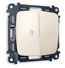 Выключатель проходной двухклавишный с подсветкой без рамки Ambrella Volt MO304030 Quant