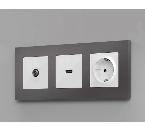 ТВ-розетка проходная без рамки Ambrella Volt MA113030 Quant