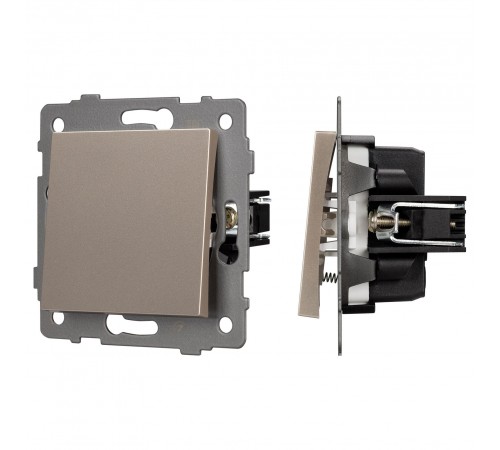 Выключатель самовозвратный одноклавишный без рамки Arlight 49882 SWT