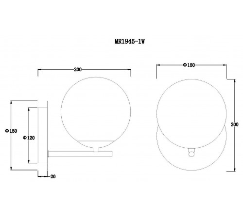 Бра MyFar MR1945-1W Aerton