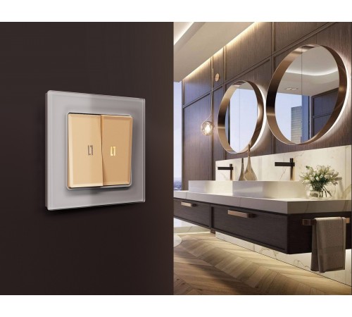 Рамка на 5 постов Ambrella Volt AF330505 Platos Стекло органическое