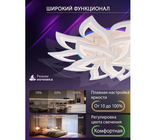 Потолочная люстра Natali Kovaltseva LED LAMPS 81437 OLIMP