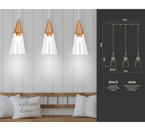 Подвесной светильник Ambrella Light TR3669 TR