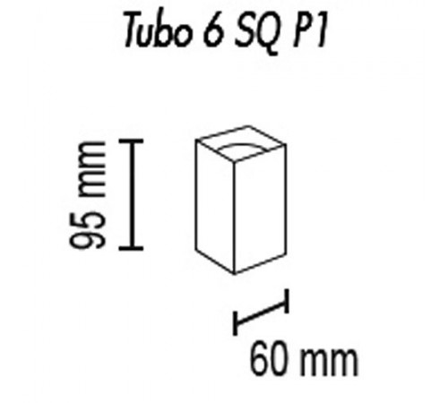 Накладной светильник TopDecor Tubo6 SQ P1 29 Tubo6 SQ
