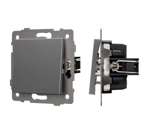 Выключатель самовозвратный одноклавишный без рамки Arlight 49881 SWT