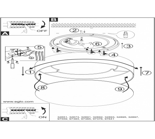 Накладной светильник Eglo 97641 Viserbella