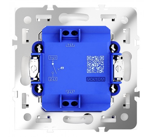 Выключатель одноклавишный с подсветкой без рамки Voltum VLS010201 S70
