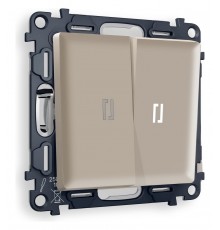 Выключатель проходной двухклавишный с подсветкой Ambrella Volt MA364035 Quant