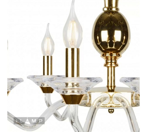 Подвесная люстра iLamp YT2049-8 GD+Cear Flo