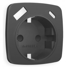 Накладка для розетки с заземлением и со шторками и 2хUSB type A и C Ambrella Volt OP9100 Quant