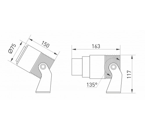 Настенно-потолочный прожектор Arlight 032562 Ray