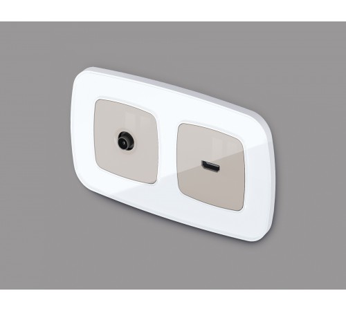 Накладка для ТВ-розетки Ambrella Volt OP3730 Quant