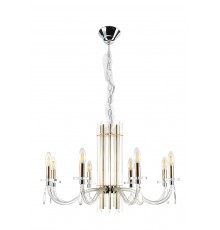 Люстра Crystal Lux AURELIO SP8 GOLD+CHROME/TRANSPARENT
