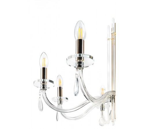 Люстра Crystal Lux AURELIO SP8 GOLD+CHROME/TRANSPARENT