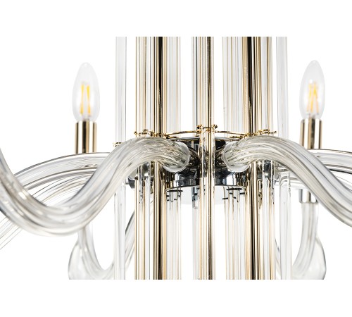 Люстра Crystal Lux AURELIO SP8 GOLD+CHROME/TRANSPARENT