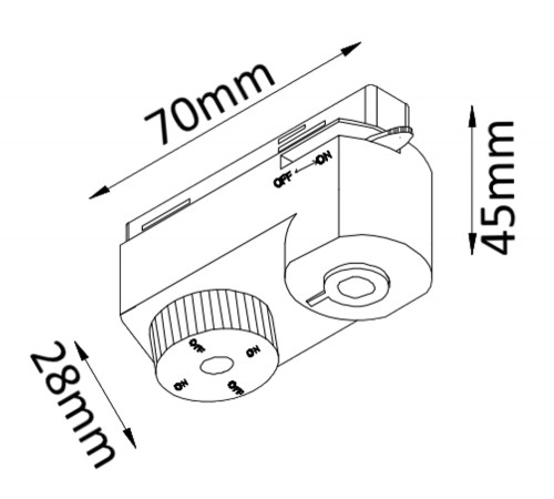 Адаптер для однофазного шинопровода Crystal Lux CLT 0.212 01 BL