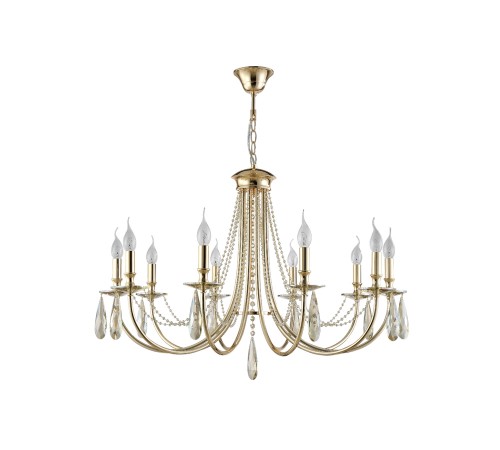 Люстра Crystal Lux VICTORIA SP10 GOLD/AMBER