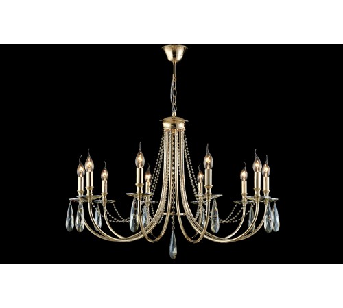 Люстра Crystal Lux VICTORIA SP10 GOLD/AMBER