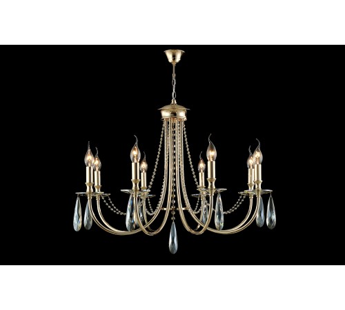 Люстра Crystal Lux VICTORIA SP8 GOLD/AMBER