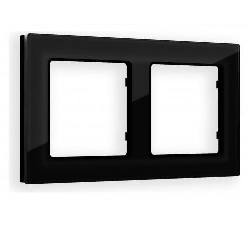 Рамка на 2 поста Ambrella Volt AF380802 Platos Стекло натуральное