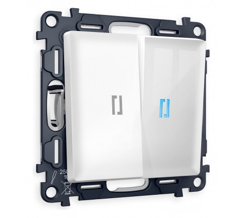 Выключатель проходной двухклавишный с подсветкой Ambrella Volt MA104040 Quant