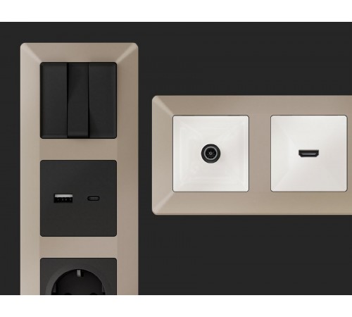 Рамка на 2 поста Ambrella Volt AF110362 Line