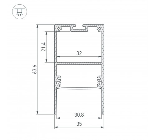 Профиль накладной Arlight 033277 SL-COMFORT
