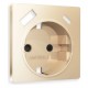 Накладка для розетки с заземлением и со шторками и 2хUSB type A и C Ambrella Volt AP6100 Quant