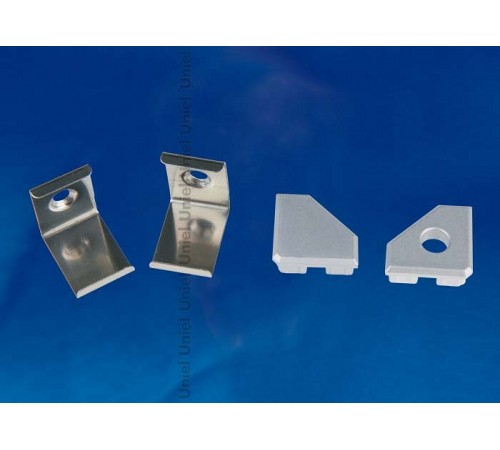 Набор заглушек и скоб для профиля Uniel UL-00000623 UFE-N03 SILVER A POLYBAG