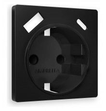 Накладка для розетки с заземлением и со шторками и 2хUSB type A и C Ambrella Volt AP8100 Quant