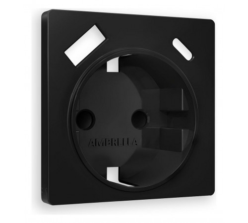 Накладка для розетки с заземлением и со шторками и 2хUSB type A и C Ambrella Volt AP8100 Quant