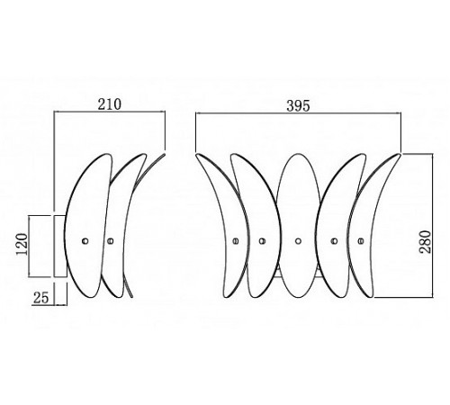 Накладной светильник iLamp W15602-2 ANB+CL Gramercy