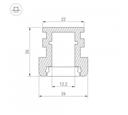 Профиль встраиваемый Arlight 012091 HR-F-2000