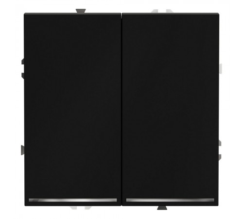 Выключатель двухклавишный с подсветкой без рамки Voltum VLS020208 S70