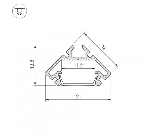 Профиль накладной Arlight 023862 Pds