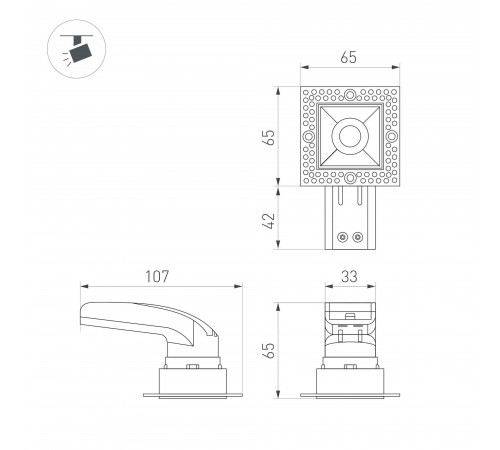 Встраиваемый светильник Arlight 048321 RIALTO