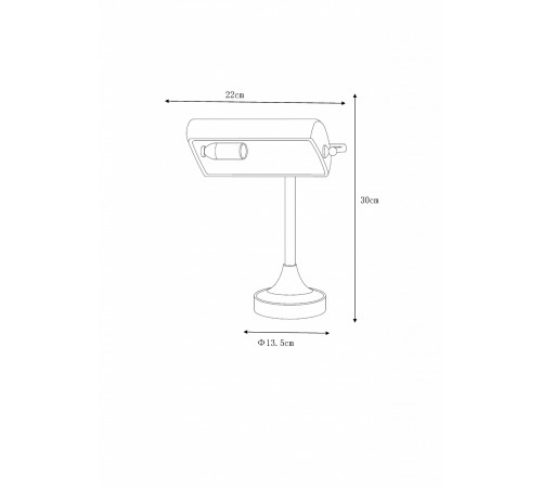 Настольная лампа офисная Lucide 17504/01/11 Banker