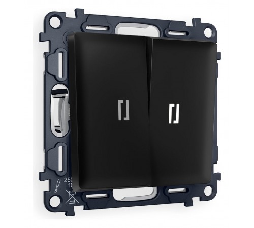 Выключатель проходной двухклавишный с подсветкой Ambrella Volt MA804035 Quant