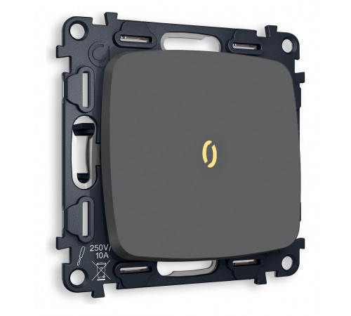 Выключатель проходной одноклавишный с подсветкой без рамки Ambrella Volt MO902030 Quant