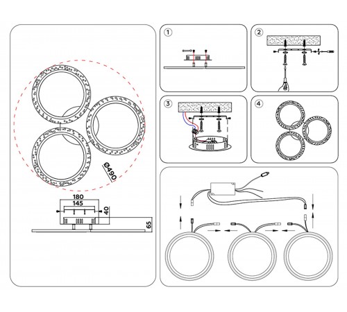 Потолочная люстра Ambrella Light FA4050 FA