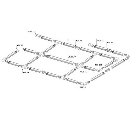 Подвес для трека Italline WSO 37C chrome WSO