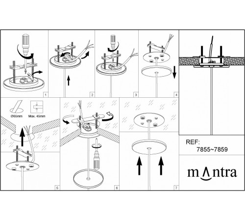 Подвесной светильник Mantra 8251+7856 Elsa