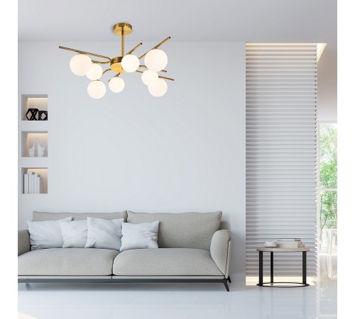 Люстра на штанге Escada 642/8P Brass Sphere